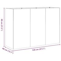 Plantenbak 120x40x80 cm koudgewalst staal zwart - thumbnail