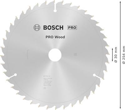 Bosch Professional Cirkelzaagblad PRO Wood | Ø 254 x 2,0 x 30mm 40T - 2608640435 Bosch Professional Cirkelzaagblad PRO Wood | Ø 254 x 2,0 x 30mm 40T - 2608640435