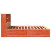 Bedframe zonder matras massief grenenhout wasbruin 200x200 cm - thumbnail