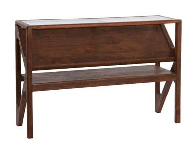 Light & Living Sidetable 'Yuki' Acaciahout en glas, 119cm