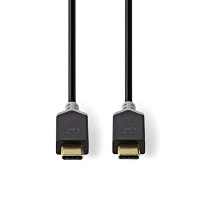 USB 3.1-kabel (Gen2) | Type-C male - Type-C male | 1,0 m | Antraciet USB 3.1-kabel (Gen2) | Type-C male - Type-C male | 1,0 m | Antraciet