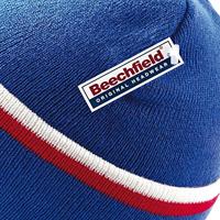 Beechfield CB471 Teamwear Beanie - Black/Classic Red - One Size - thumbnail