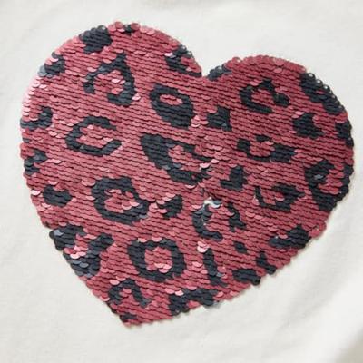 Kindershirt met lange mouwen pailletten hart 92 ecru Kindershirt met lange mouwen pailletten hart 92 ecru