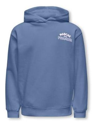 Kids ONLY winter hoodie meisjes - blauw - KogHollylife - loose fit