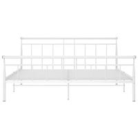 Bedframe metaal wit 160x200 cm - thumbnail