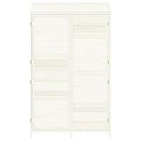 VidaXL Tuinschuur 102x52x174,5 cm massief vurenhout wit - thumbnail