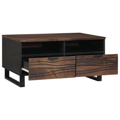 Salontafel with Drawer Bruin en zwart 80 x 54 x 40 cm