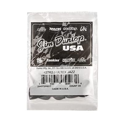 Dunlop Ultex Jazz III 2.0mm 6-pack plectrumset zwart - thumbnail