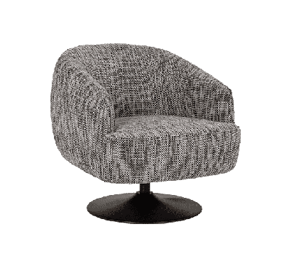 Tower Living Draaifauteuil 'Barga' kleur Wit/Grijs