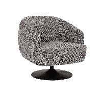 Tower Living Draaifauteuil 'Barga' kleur Wit/Grijs - thumbnail