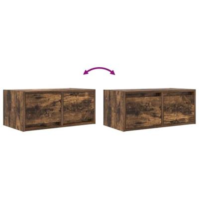TV-meubel 60x31x25,5 cm bewerkt hout gerookt eikenkleurig