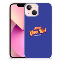 iPhone 13 mini | Siliconen hoesje | met naam Never Give Up - thumbnail