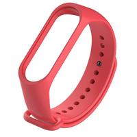 By Qubix - Compatible met Xiaomi Mi band 3/4 / 5/6 / 7 bandje OneColor - Rood - Compatible Xiaomi bandje - thumbnail