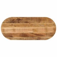 Tafelblad ovaal 110x50x3,8 cm massief ruw mangohout - thumbnail