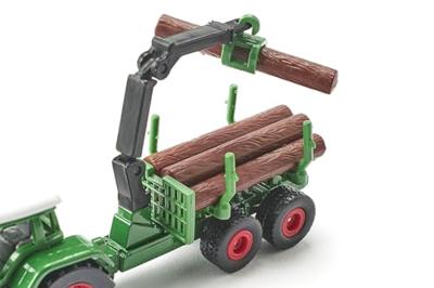 Siku 1645 tractor met bosaanhangwagen 1:72
