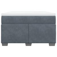 Boxspring met matras fluweel donkergrijs 120x200 cm - thumbnail
