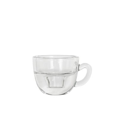 Kaarsenhouder Koffie helder Ø8xH5cm