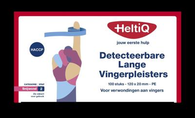 Heltiq Detecteerbare Lange Vingerpleisters Pe 120x20mm Heltiq Detecteerbare Lange Vingerpleisters Pe 120x20mm