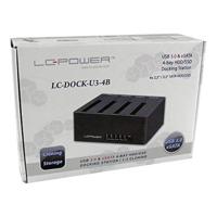 LC-Power LC-DOCK-U3-4B basisstation voor opslagstations USB 3.0 Type-A Zwart - thumbnail