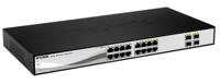 D-Link DGS-1210-16 16-poorts Smart Gigabit Switch (12 x 10/100/1000 Mbit/s TP (RJ-45) poorten en 4x Mini GBIC (SFP) slots) - thumbnail