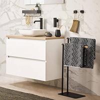 Wandrek met handdoekrek Sealskin Brix 35 cm Zwart - thumbnail