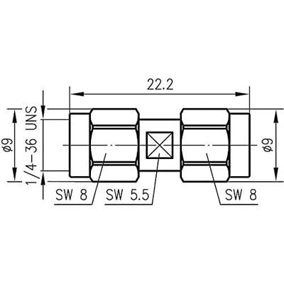Telegärtner 100024793 100024793 SMBA-adapter SMA-stekker - SMA-stekker 1 stuk(s)