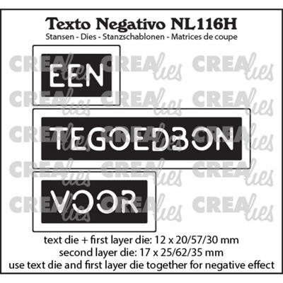 Crealies • texto negativo een tegoedbon voor