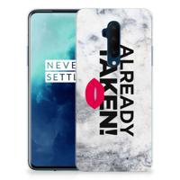 OnePlus 7T Pro | Siliconen hoesje | met naam Already Taken White - thumbnail