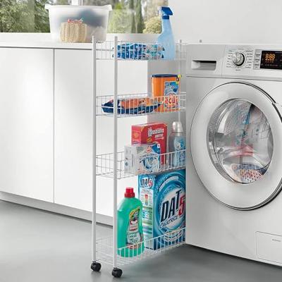 Metaltex fino opbergrek 4 etages 58x16x95 cm wit Metaltex fino opbergrek 4 etages 58x16x95 cm wit