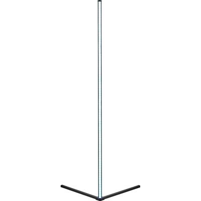 LED Hoekvloerlamp 10W RGBW Dimbaar Zwart Aluminium met Afstandsbediening