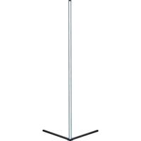 LED Hoekvloerlamp 10W RGBW Dimbaar Zwart Aluminium met Afstandsbediening - thumbnail