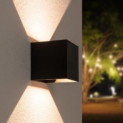Kansas V2 LED wandlamp - IP65 - 3000K warm wit - 7 watt - Up & down light - Kubus - Voor buiten en binnen - Zwart Kansas V2 LED wandlamp - IP65 - 3000K warm wit - 7 watt - Up & down light - Kubus - Voor buiten en binnen - Zwart