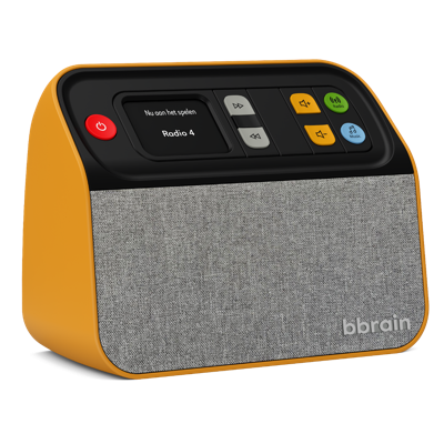 Muziekspeler | BBrain | Voor senioren en bij dementie | Grote gekleurde knoppen | Makkelijk te bedienen | Geel | BB6000-GE Muziekspeler | BBrain | Voor senioren en bij dementie | Grote gekleurde knoppen | Makkelijk te bedienen | Geel | BB6000-GE