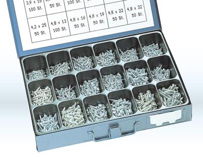 Dresselhaus plaatschroeven assortiment sort.tapping screws din 7981 galvanized