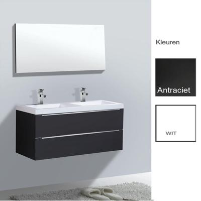 Badkamermeubelset Sanilux Senza 120x47x50 cm Hoogglans Antraciet