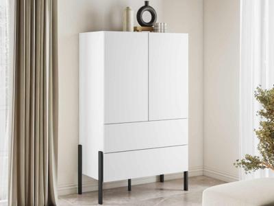 Kast JUKAMI 2 deuren 2 lades wit