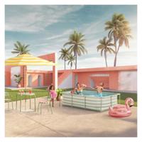 Swim Essentials luxe groen gestreept zwembad, 260cm - thumbnail