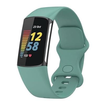 FitBit Charge 5 & 6 Sportbandje met dubbele lus - Dennenboom groen - Maat: L FitBit Charge 5 & 6 Sportbandje met dubbele lus - Dennenboom groen - Maat: L