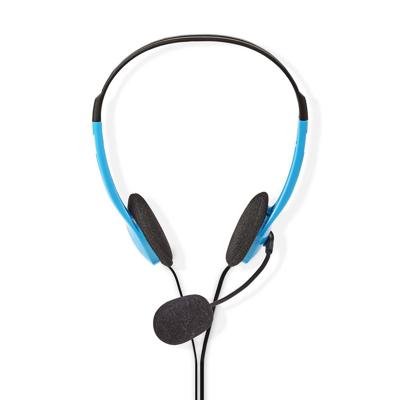 Nedis PC-Headset | On-Ear | Stereo | 2x 3.5 mm | 2 m | Blauw | 1 stuks - CHST100BU CHST100BU