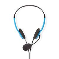 Nedis PC-Headset | On-Ear | Stereo | 2x 3.5 mm | 2 m | Blauw | 1 stuks - CHST100BU CHST100BU - thumbnail