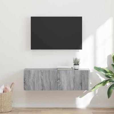 TV Wandkast Grijs Sonoma 60 x 31 x 29.5 cm Bewerkt hout