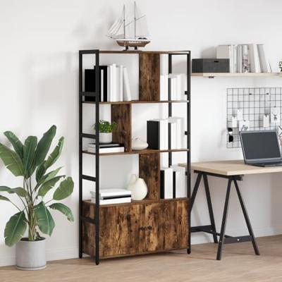 Boekenkast Gerookt eiken 80 x 30 x 155,5 cm Bewerkt hout - thumbnail