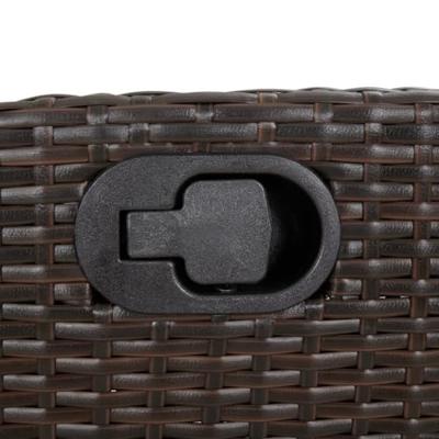 5-delige Tuinset met kussens poly rattan bruin