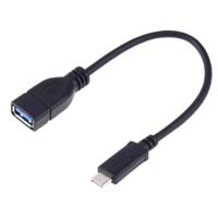USB-C 3 1/type-C male naar USB 3 0 Female OTG adapter kabel lengte: 20cm - thumbnail