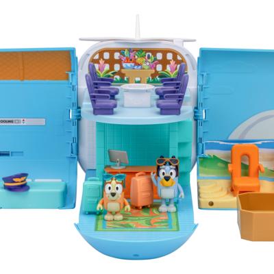 Moose Toys Bluey 3in1 vliegtuig met 2 speelfiguren