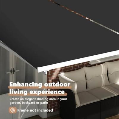 VidaXL Zonnescherm vervangingen zwart 1000 x 160 cm polyester canvas