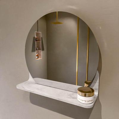 MONDIAZ SPOT spiegel rond 40cm met Spiegelplanchet kleur Ostra.