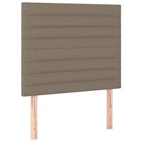 Boxspring met matras stof taupe 80x200 cm - thumbnail