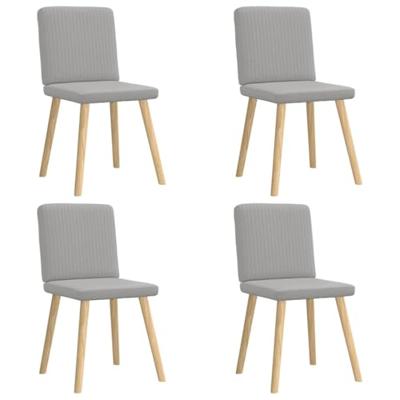 Eetkamerstoelen 4 st stof wolk grijs