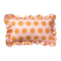 Kussen zonnetjes - roze/oranje - 30x50 cm - thumbnail